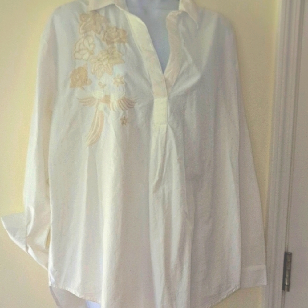 Embroidered Maternity Blouse